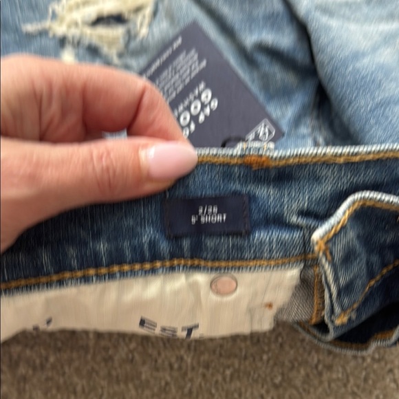 GAP Blue Jean Shorts with Distressed Details - Picture 4 of 6